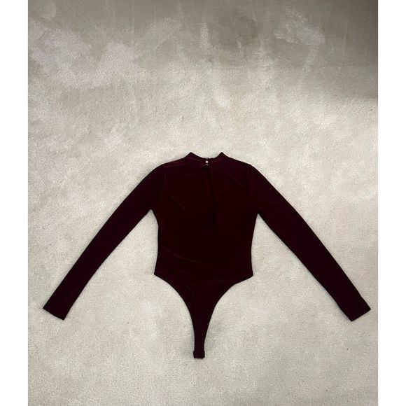 Burgundy Long Sleeve Bodysuit | Medium - Picture 2 of 4